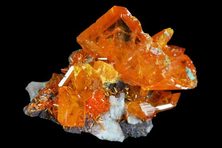 Wulfenite Crystal Cluster - Rowley Mine, AZ #76829